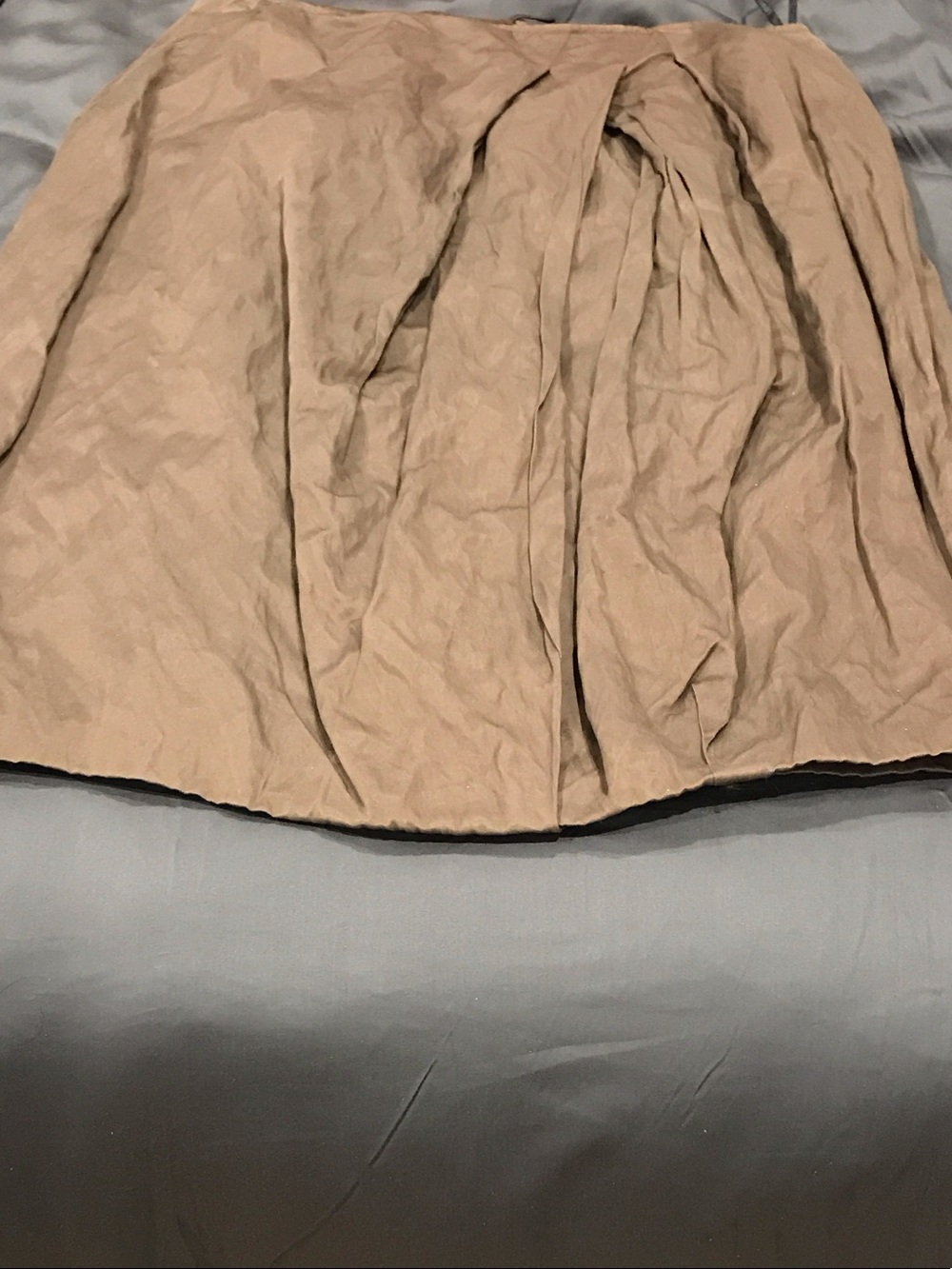 Lafayette 148 New York Beige A-Line Pleated Skirt